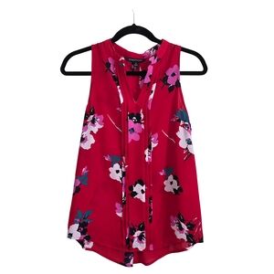 Floral Sleeveless Top - Red
